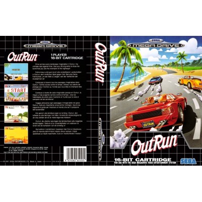 CARÁTULA OUT RUN MEGA DRIVE PAL