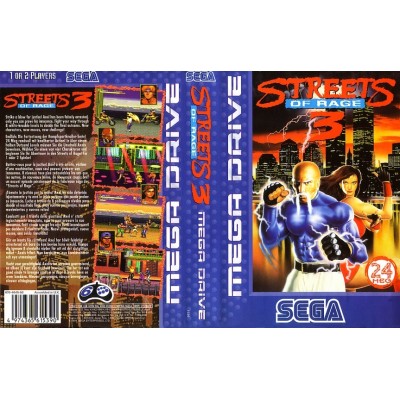 CARÁTULA STREET OF RAGE 3 MEGA DRIVE PAL
