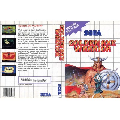 CARÁTULA GOLDEN AXE WARRIOR MASTER SYSTEM PAL