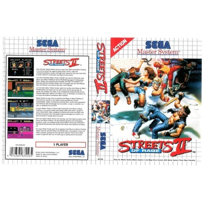CARÁTULA STREET OF RAGE 2 MASTER SYSTEM PAL