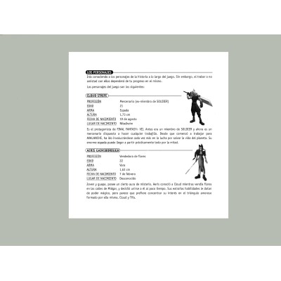 MANUAL PS1 FINAL FANTASY VII PAL ESPAÑOL