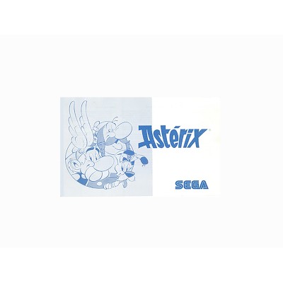 Manual Master System Asterix Pal Eur RESTAURADO