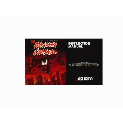 MANUAL SPIDER-MAN VENOM MAXIMUM CARNAGE