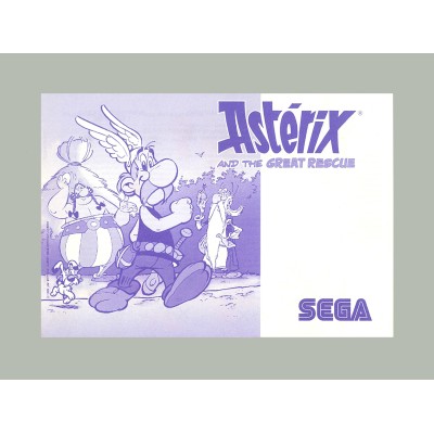 MANUAL MASTER SYSTEM ASTERIX AND THE GREAT RESCUE