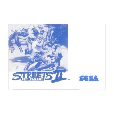 MANUAL MASTER SYSTEM STREETS OF RAGE 2 PAL EUR