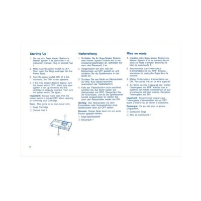 MANUAL MASTER SYSTEM NINJA GAYDEN PAL EUR